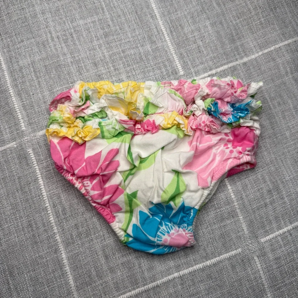 Lilly Pulitzer White Label 12-18 Months Floral Dress Bloomer Cabana Floral Derby